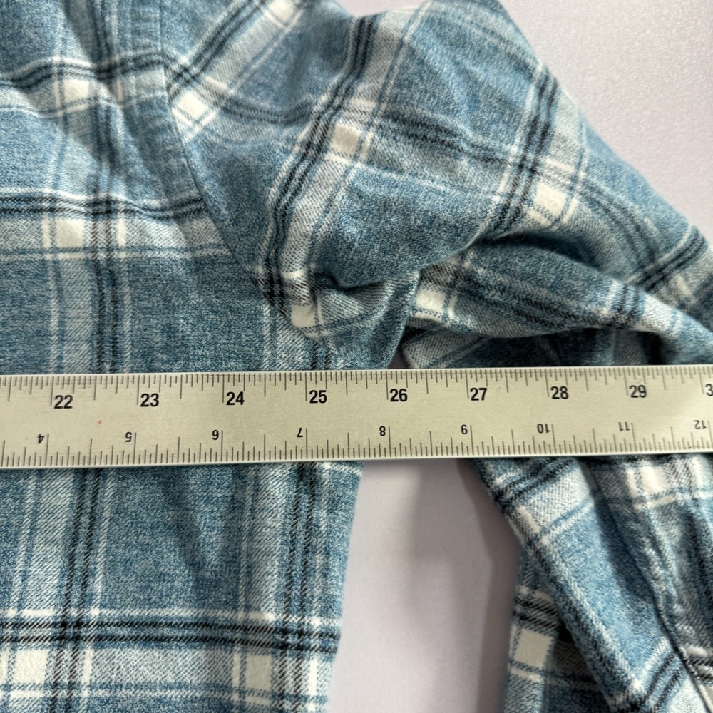 Untuckit Shirt Mens XL Blue Relaxed Fit Flannel Button Up Salentino Plaid - Picture 7 of 9